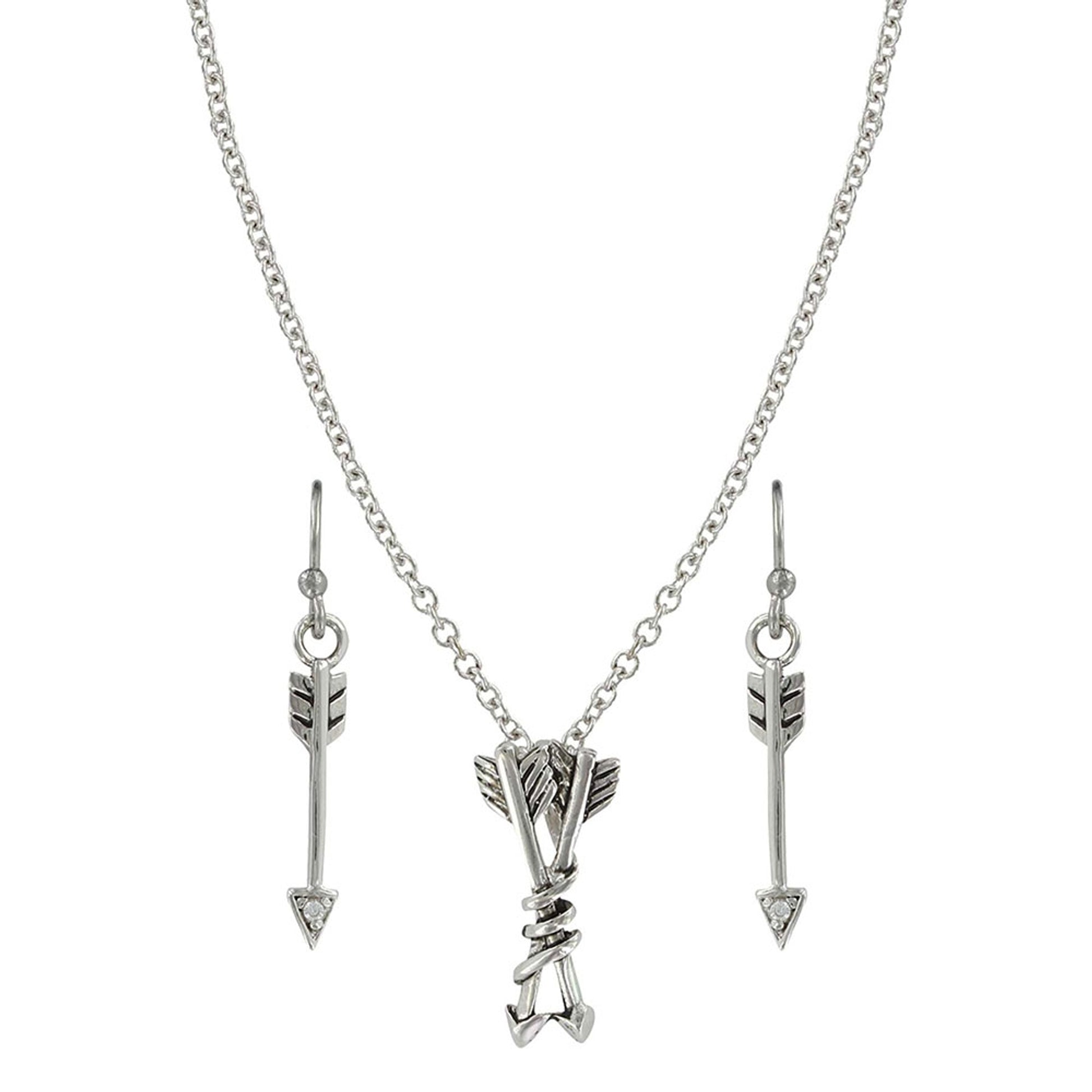 Montana Silversmiths Wanderer Double Arrow Jewelry Set