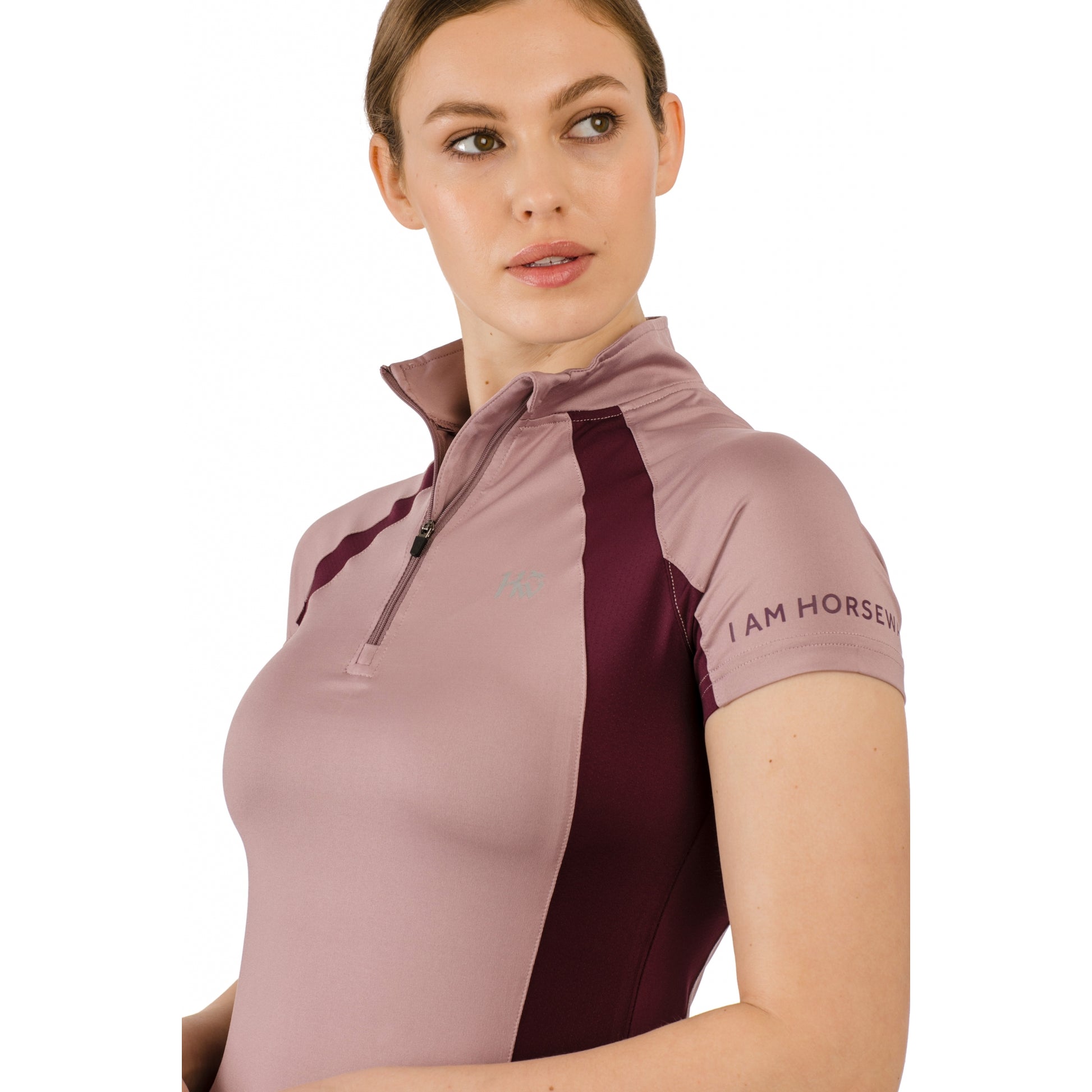 Horseware Ladies Aveen Half Zip Technical Short Sleeve Top