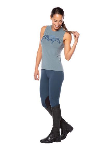 Kerrits Ladies Flow Rise Knee Patch Performance Tights