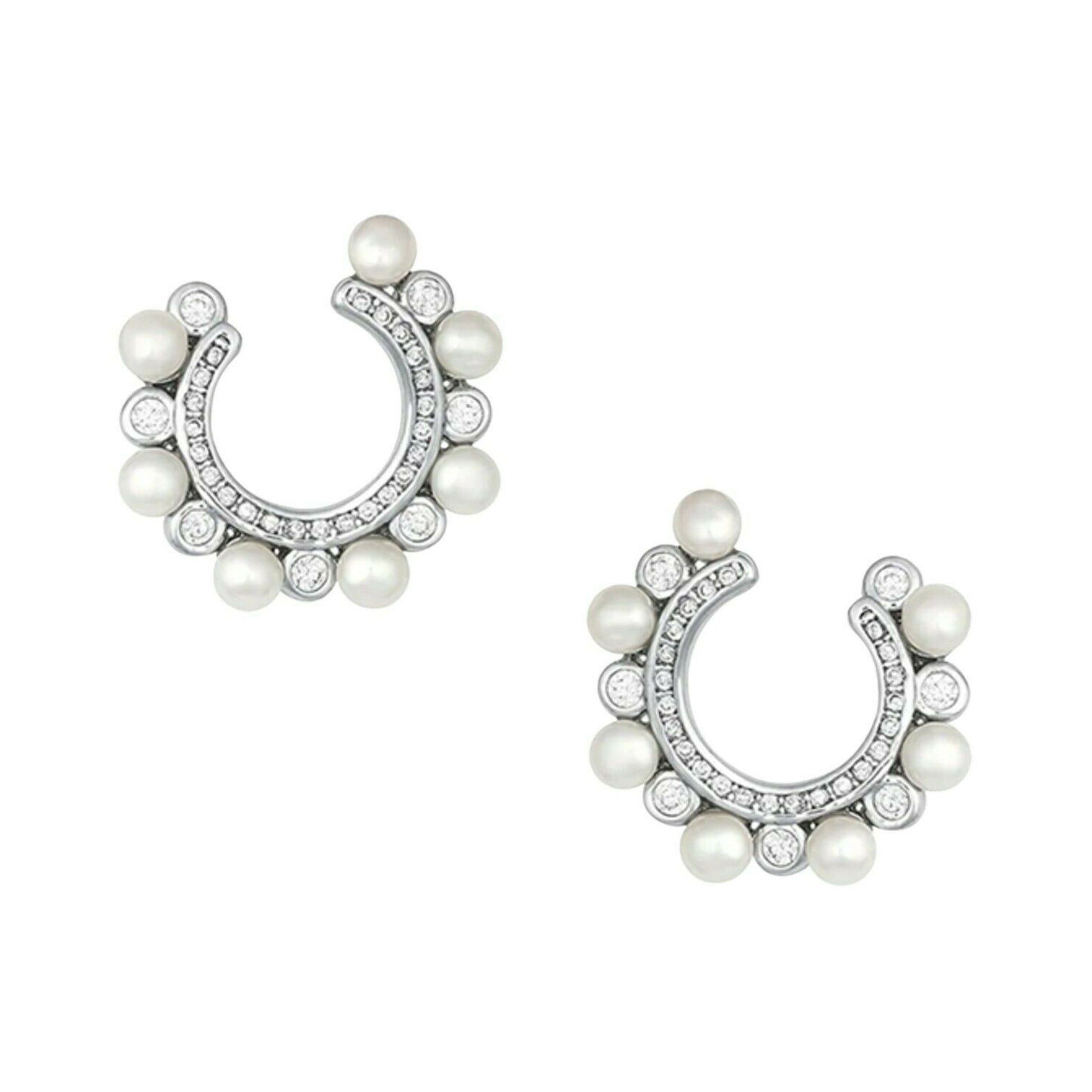 Montana Silversmiths Horseshoe Pearl Earrings