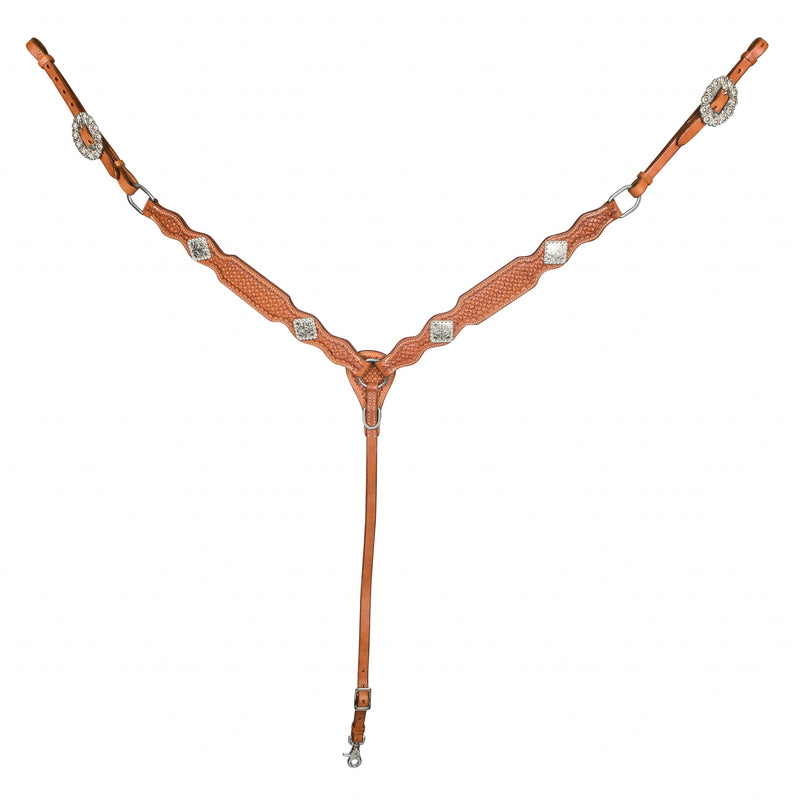 Tabelo Basket Tooled Scalloped Breast Collar