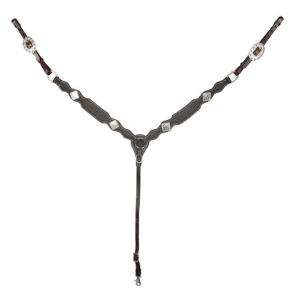 Tabelo Basket Tooled Scalloped Breast Collar