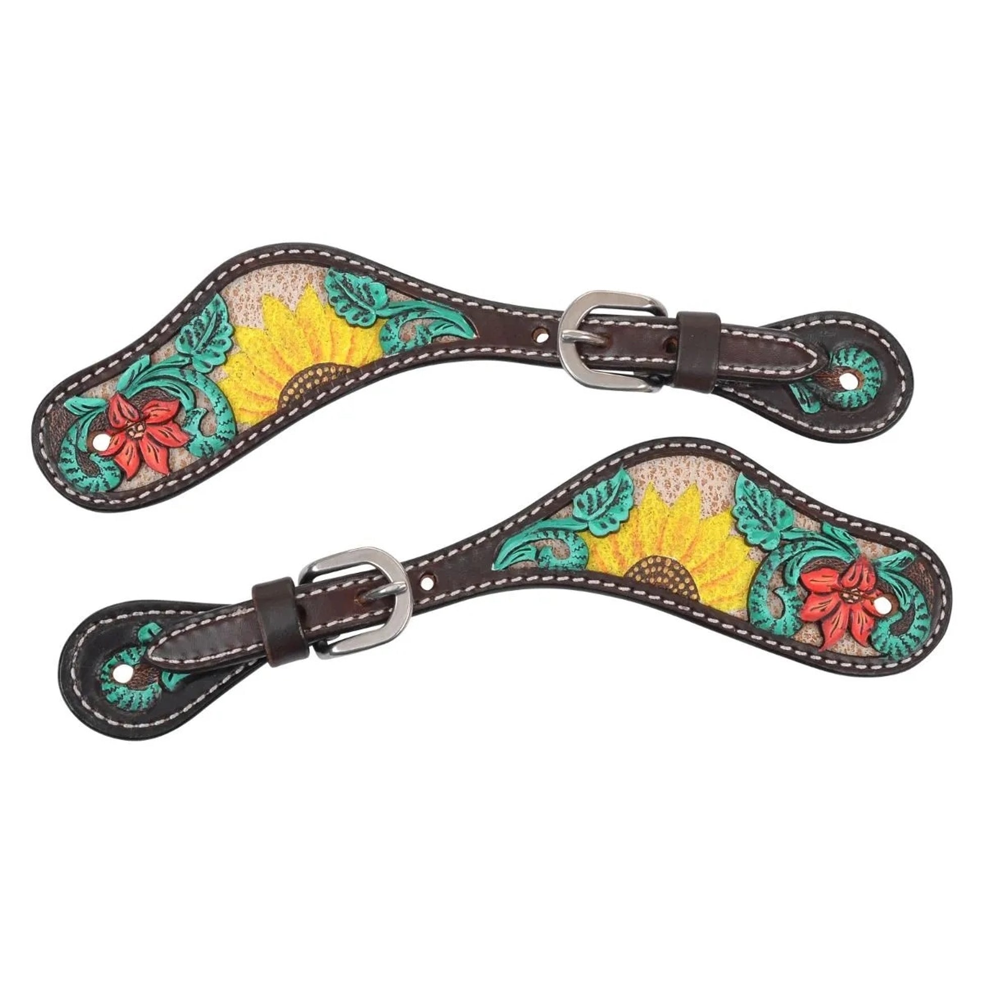 Circle Y Rising Sunflower Spur Straps