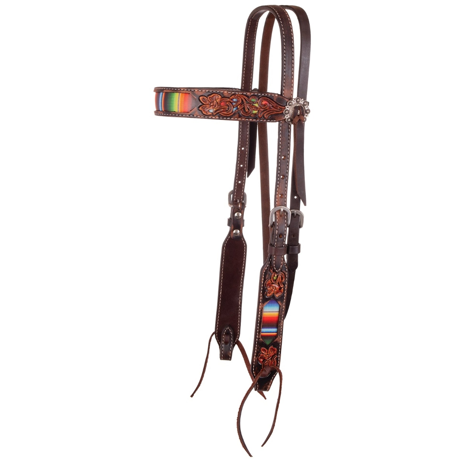 Circle Y Serape Inlay Browband Headstall