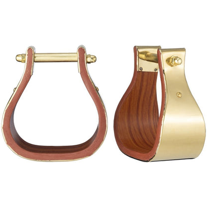 Tough1 Polished Brass Wood Stirrups