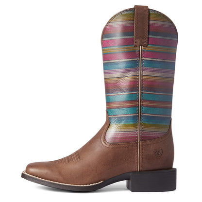 Ariat Ladies Round Up Wide Square Toe Western Boots