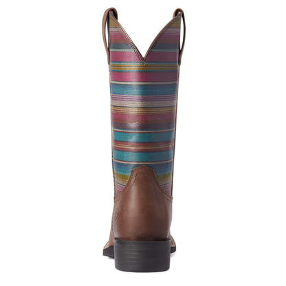 Ariat Ladies Round Up Wide Square Toe Western Boots