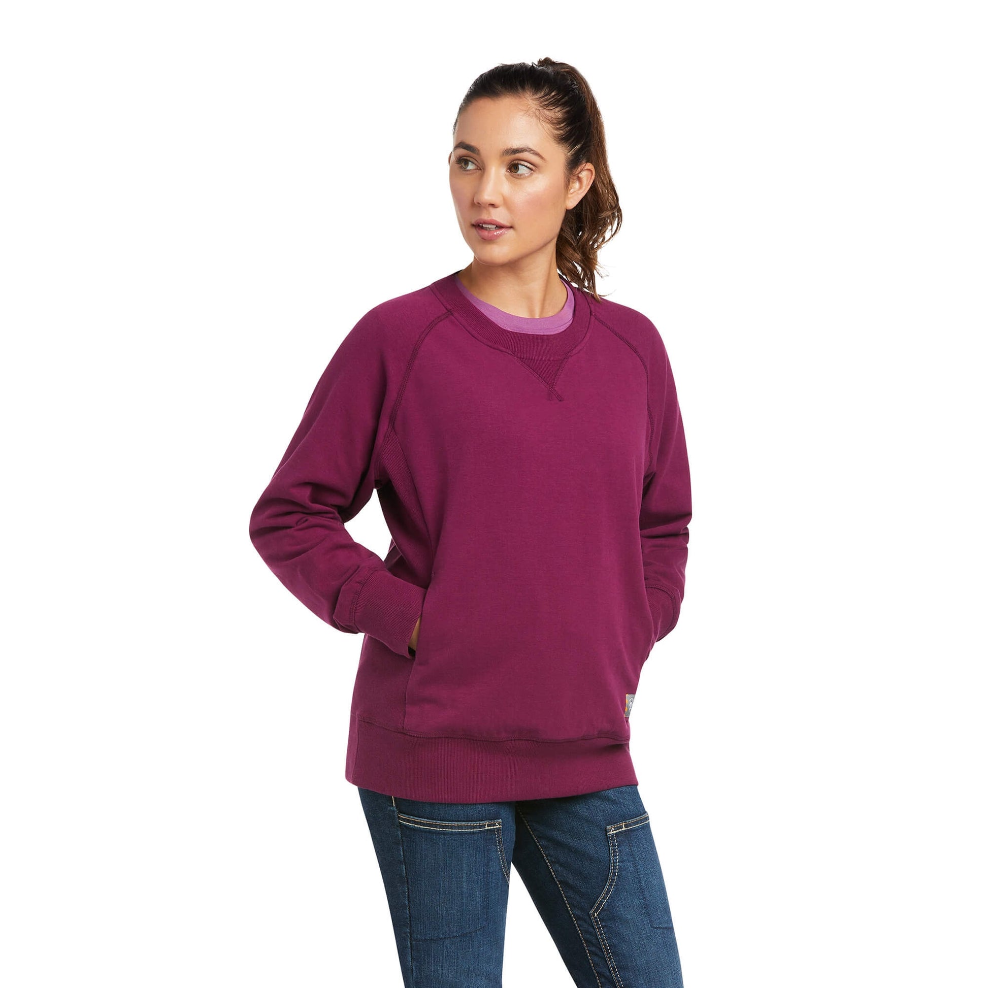 Ariat Ladies Rebar Workman Washed Fleece Sweatshirt