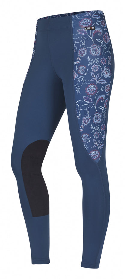 Kerrits Ladies Flow Rise Knee Patch Performance Tights