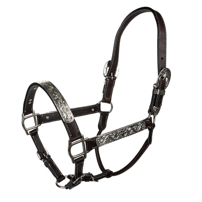 TABELO Leather Halter with Silver