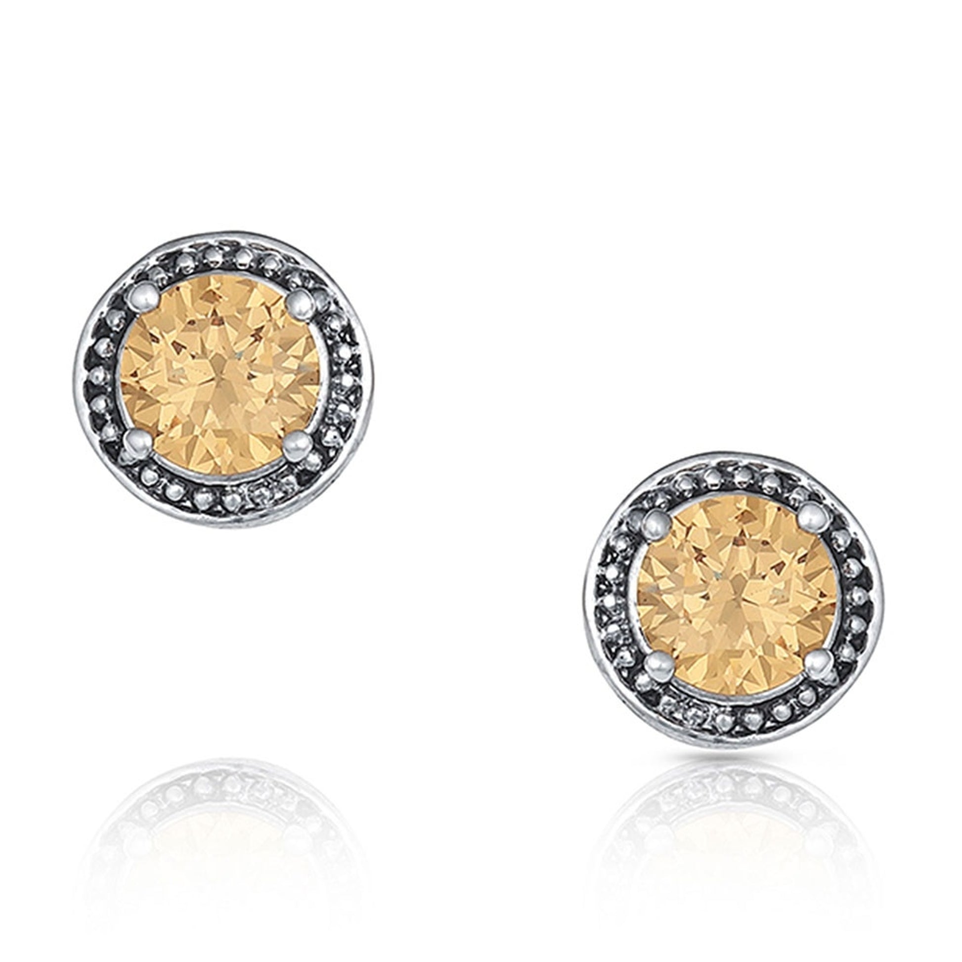 Montana Silversmiths Topaz Starlight Stud Earrings
