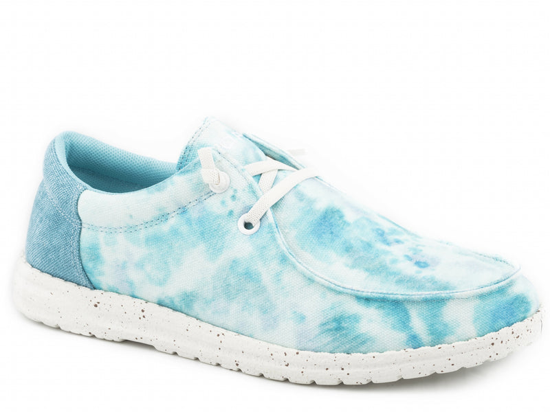 Roper Kids Blue Tie Dye Printed Canvas Chukkas