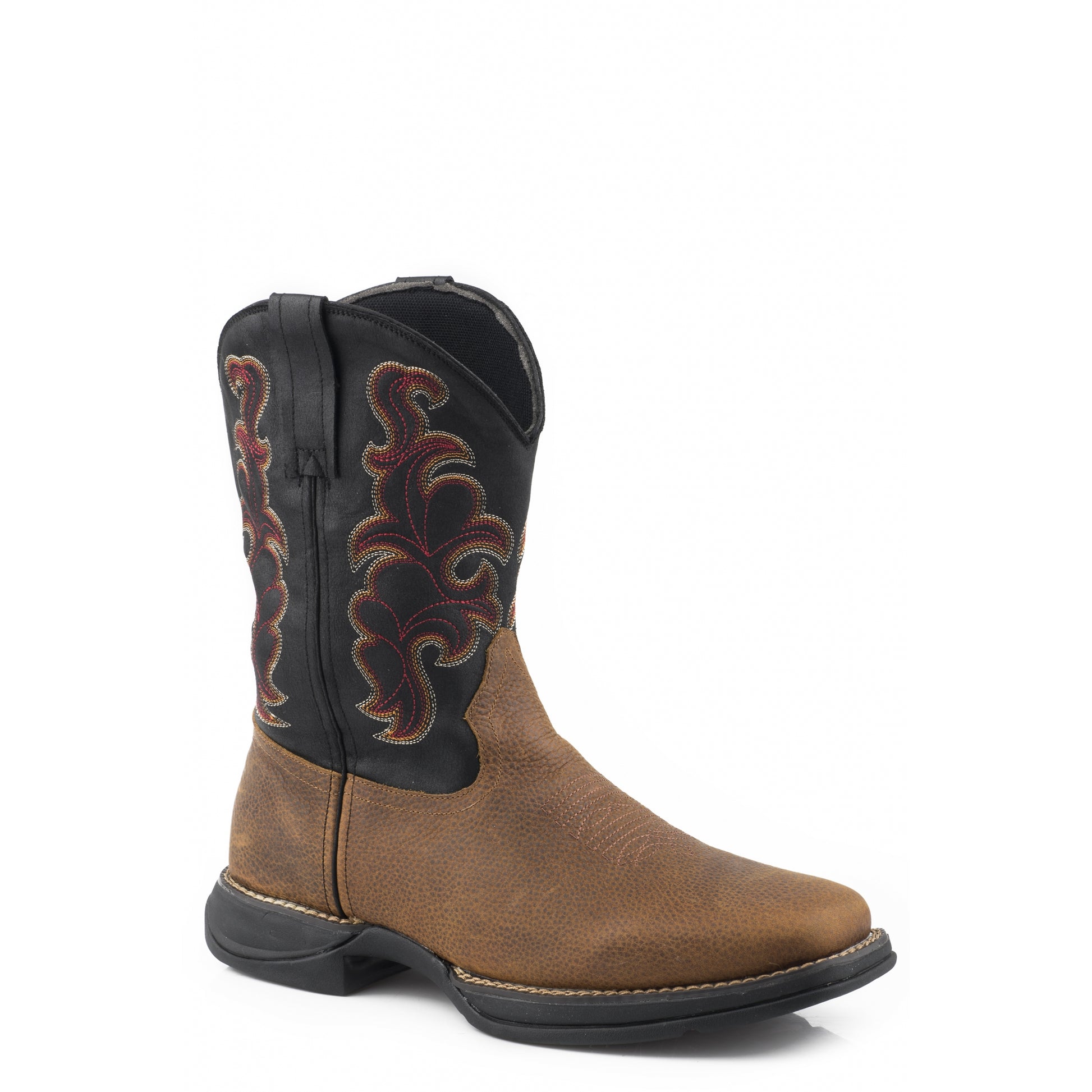 Roper Mens 11" Pull-On Tumbled Leather Western Boots