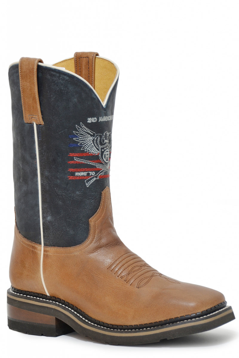 Roper Mens Square Toe 2nd Amendment GEO Outsole Western Boots
