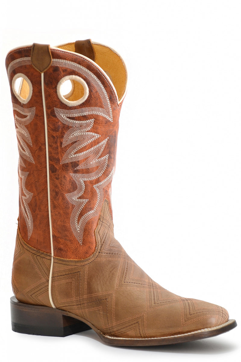 Roper Mens Square Toe Stitched 11" Shaft Leather Boots