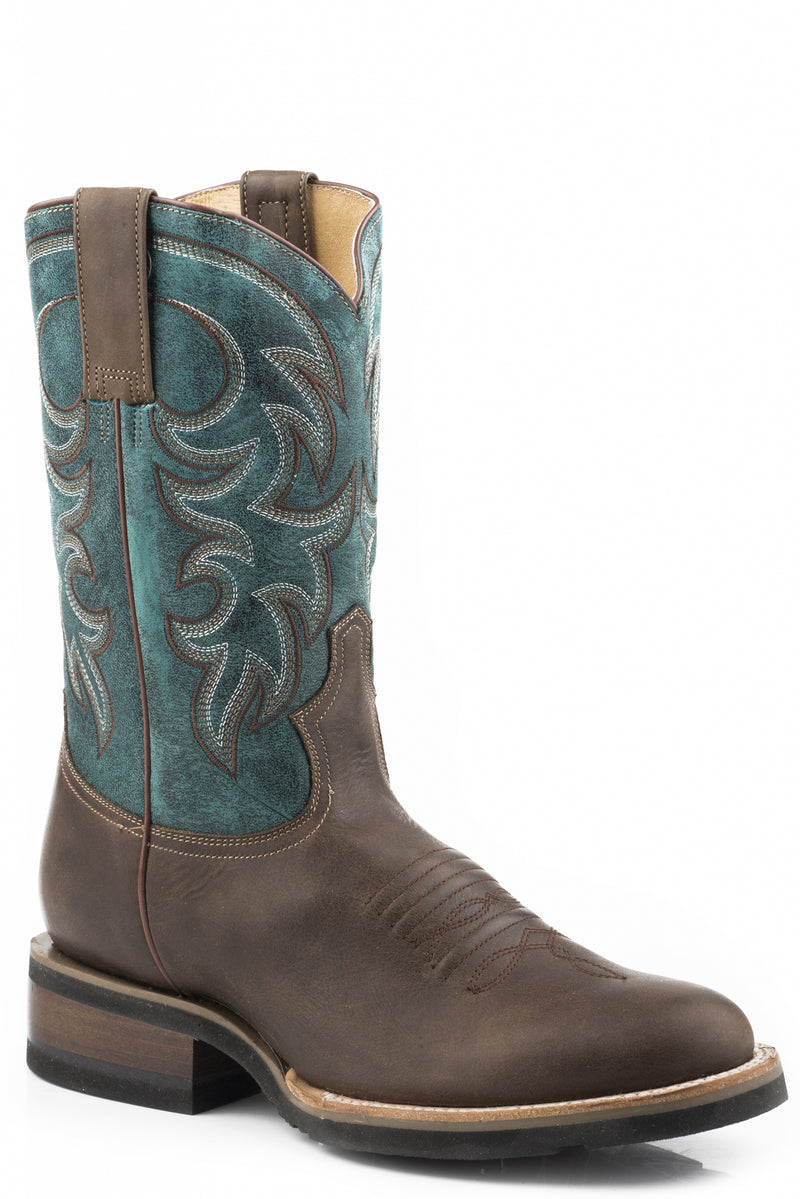 Roper Mens Round Toe GEO Outsole 11" Shaft Leather Boots