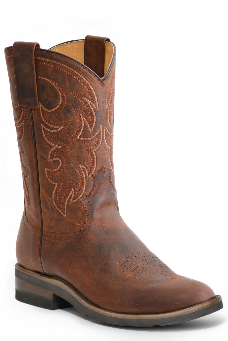Roper Mens Round Toe GEO Outsole 11" Shaft Leather Boots