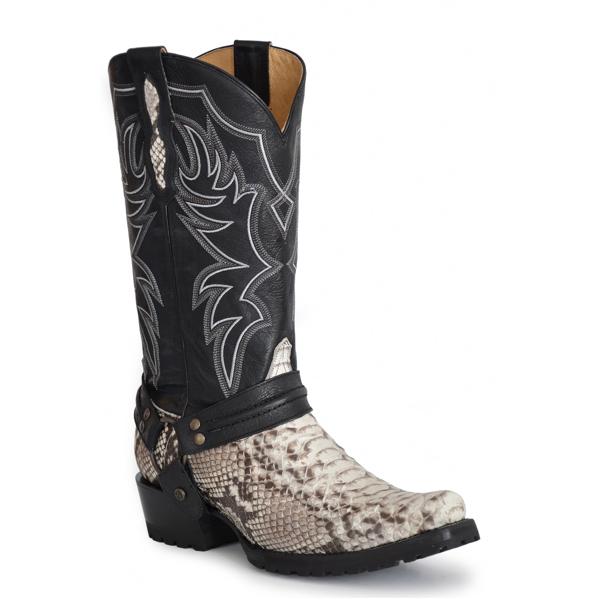 Roper Mens Python Vamp Bandit Toe Western Boots
