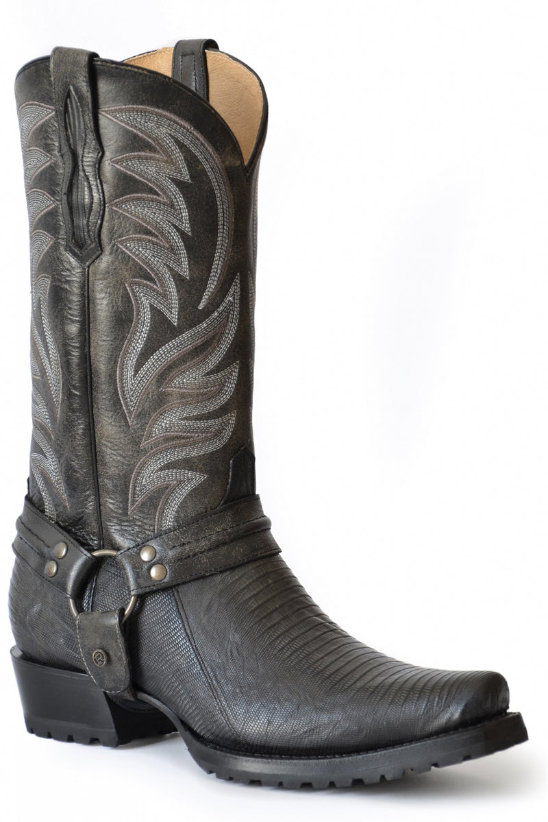 Roper Mens Teju Lizard 13" Shaft Bandit Toe Western Boots
