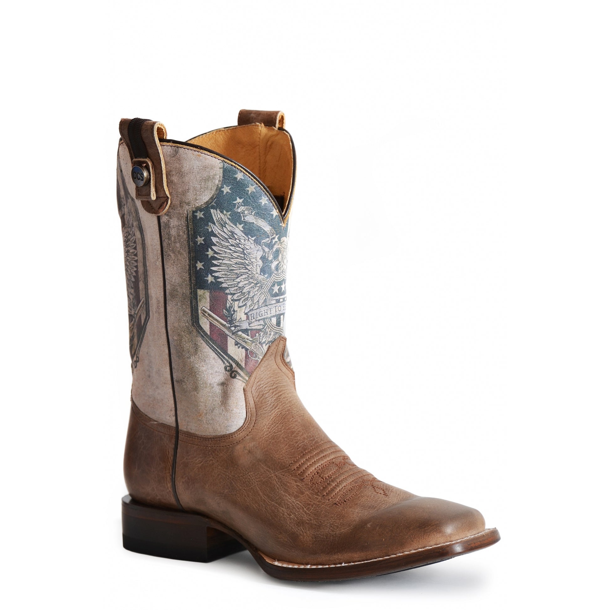 Roper Mens Printed Eagle Concealed Carry Hybrid Outsole Boots
