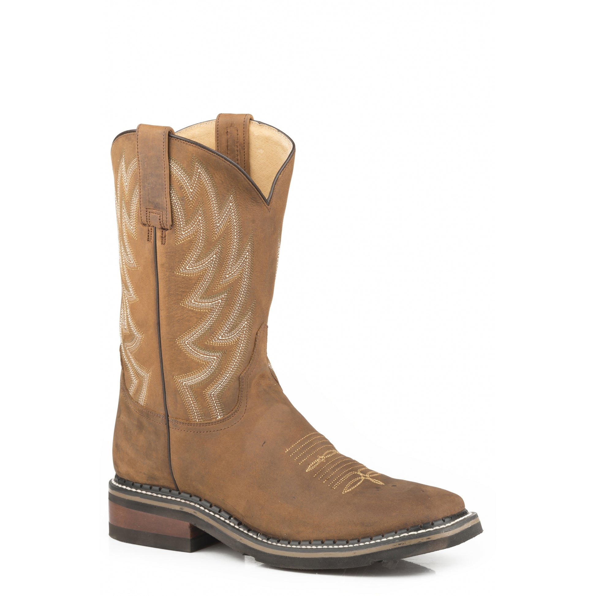 Roper Mens Square Toe Work It Out Leather Boots