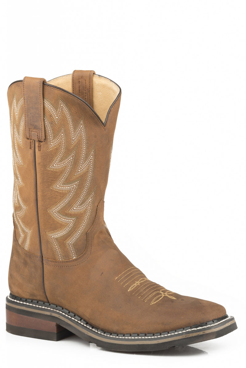 Roper Mens Square Toe Work It Out Leather Boots