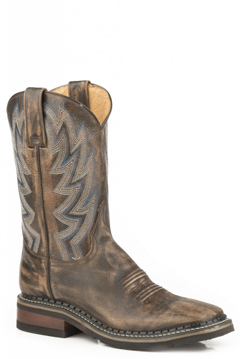 Roper Mens Square Toe Work It Out Leather Boots