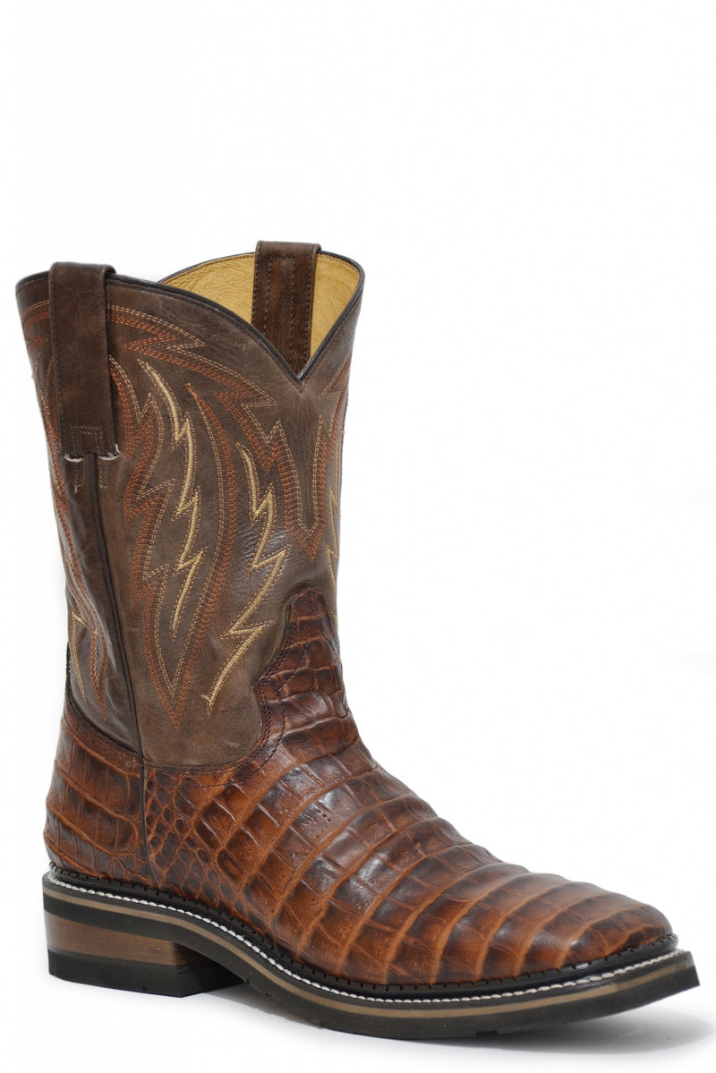 Roper Mens Embossed Caiman GEO Outsole Boots