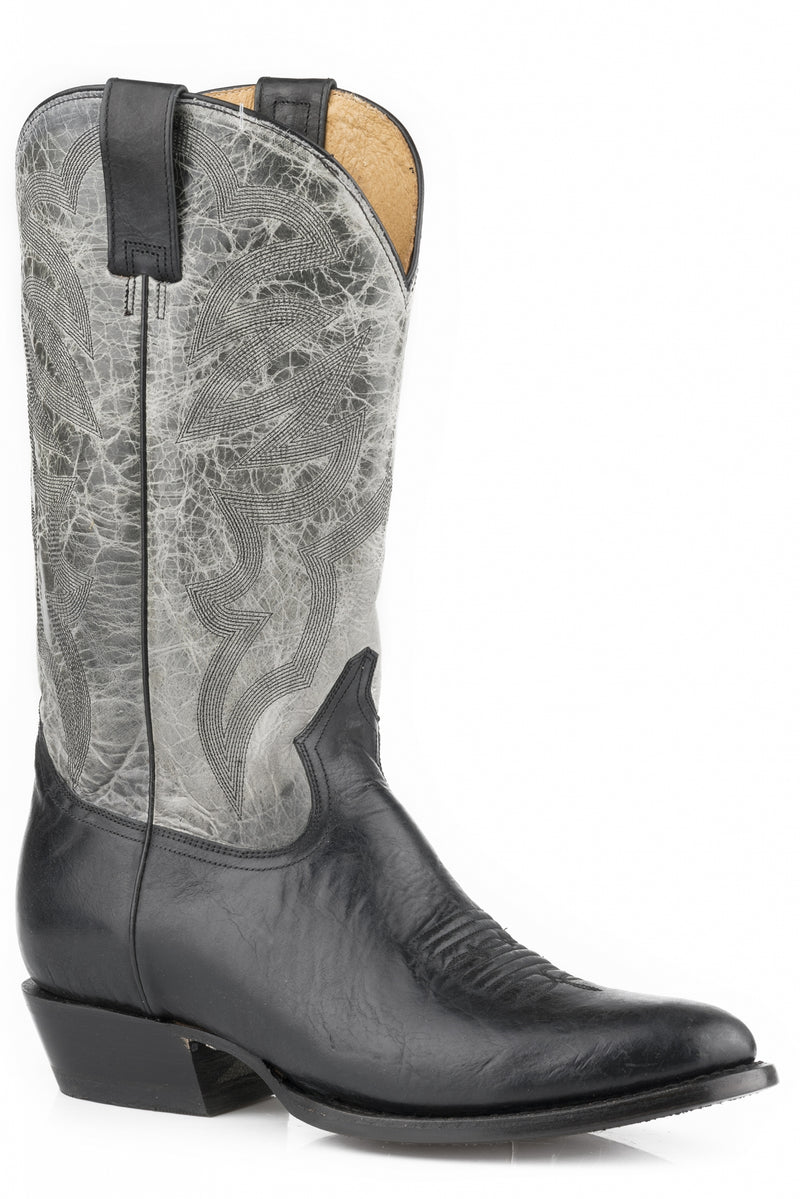 Roper Mens R Toe 13" Shaft Leather Cowboy Heel Boots