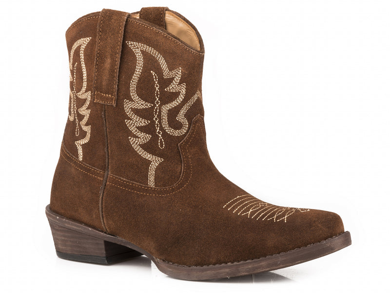 Roper Ladies Western Stitch Snip Toe Shorty Boots