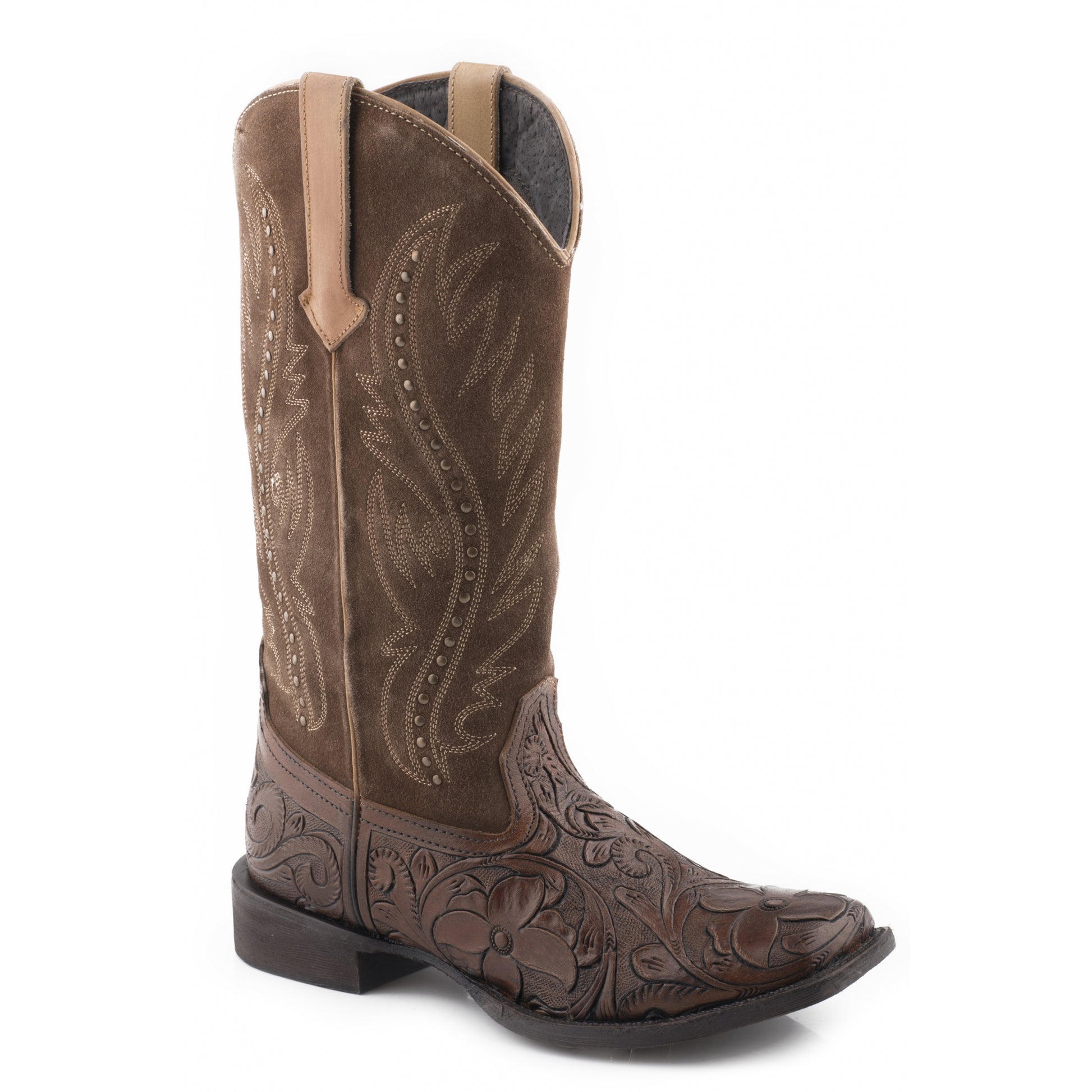 Roper Ladies Clara 12" Leather Fashion Square Toe Boots