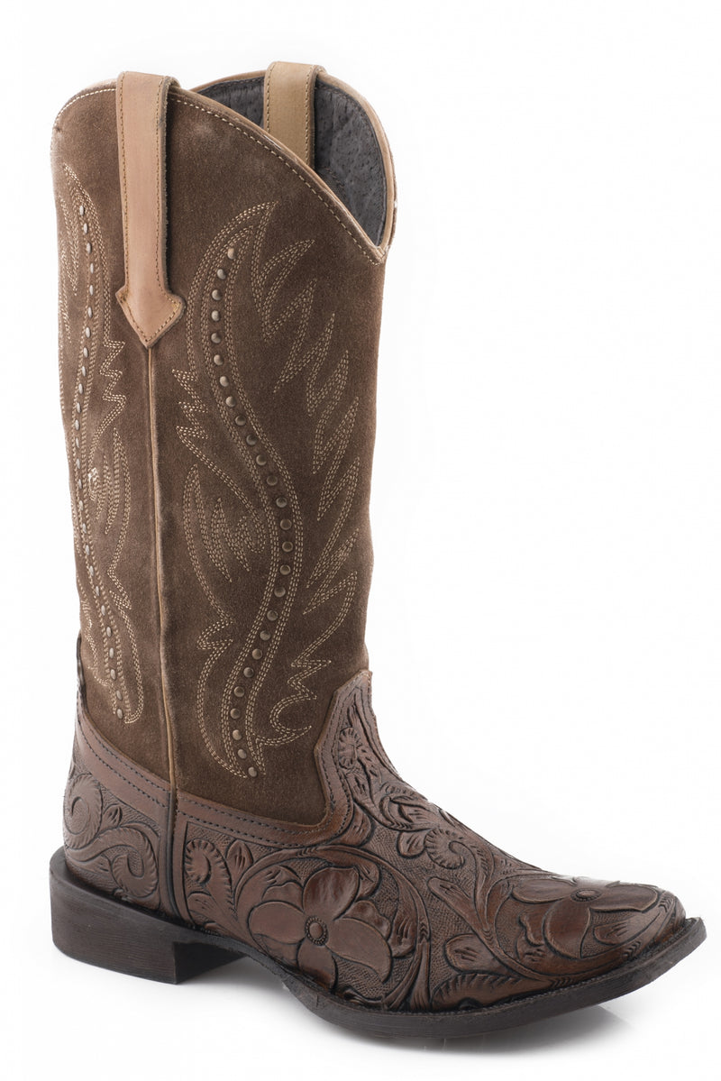 Roper Ladies Clara 12" Leather Fashion Square Toe Boots