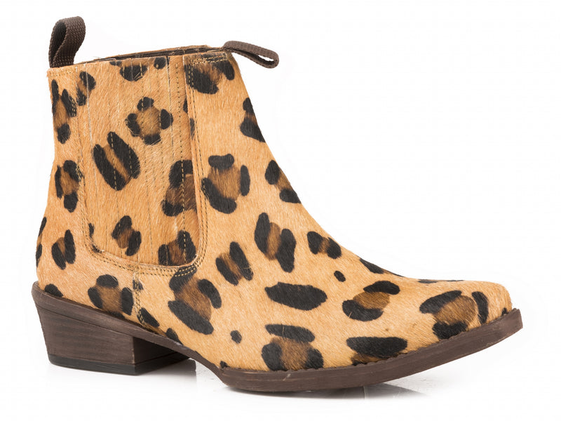 Roper Ladies Leopard Hair On Hide Snip Toe Boots