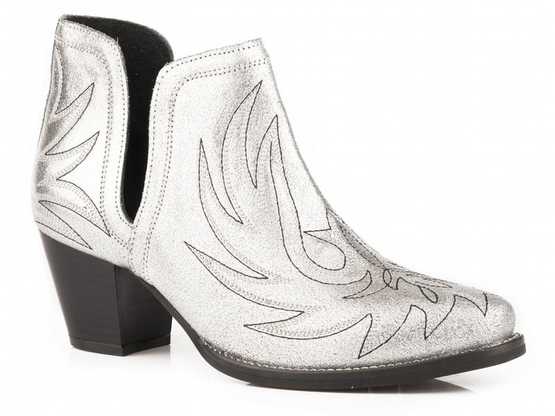 Roper Ladies Western Stitch Metallic Snip Toe Boots