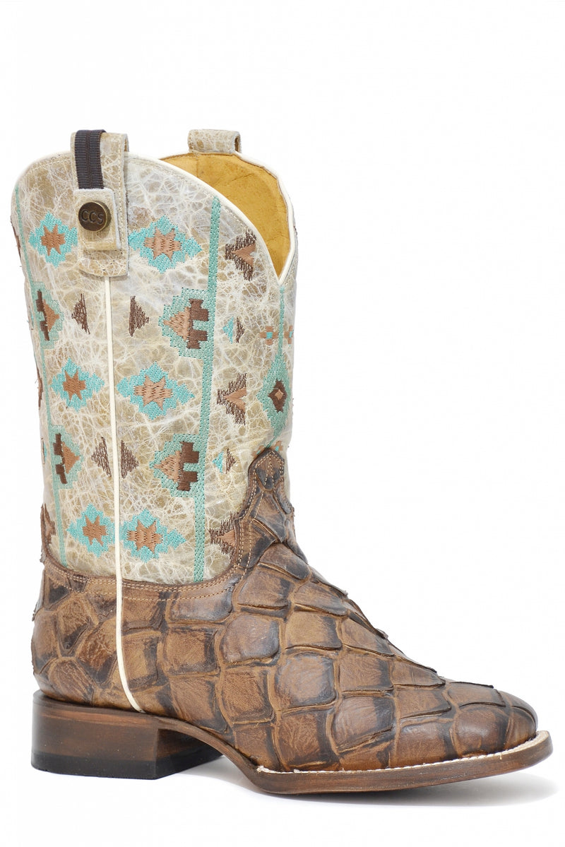 Roper Ladies Big Fish Aztec Concealed Carry Square Toe Boots