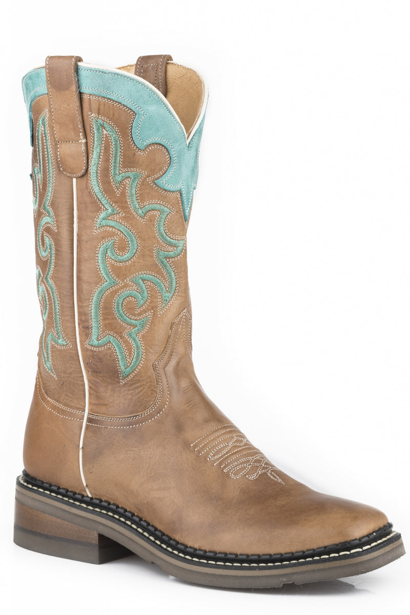 Roper Ladies Work It Out Square Toe GEO PU Outsole Boots