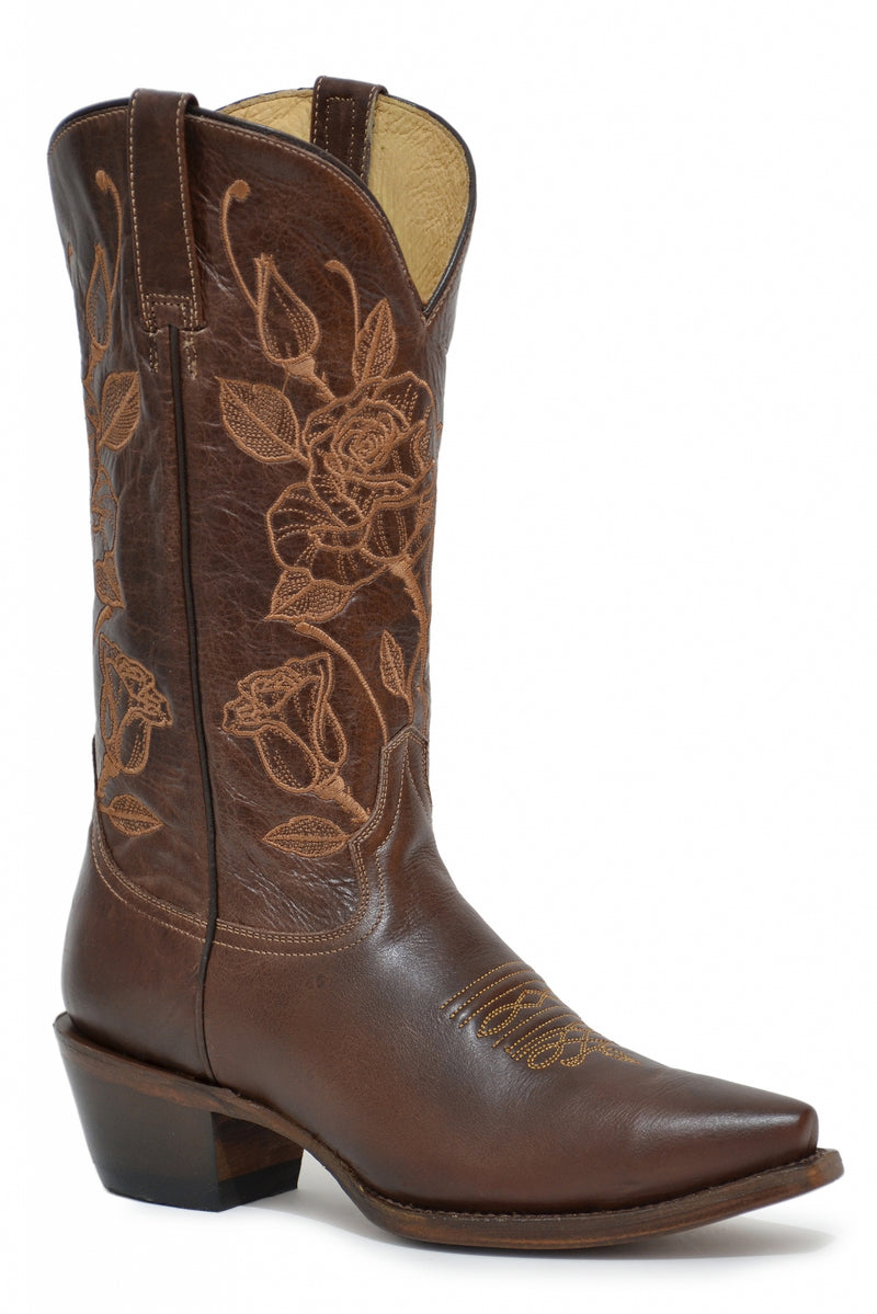 Roper Ladies Desert Rose Snip Toe Leather Outsole Boots