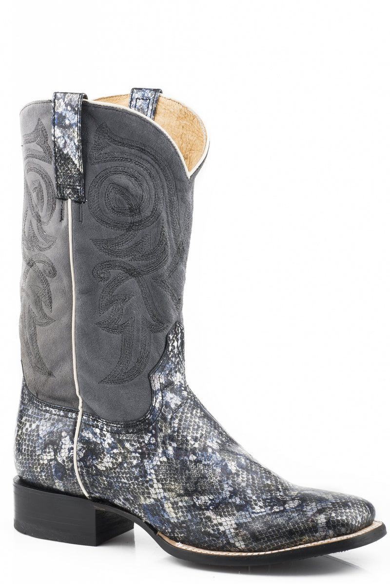 Roper Ladies Perle Python Square Toe 11" Shaft Leather Boots