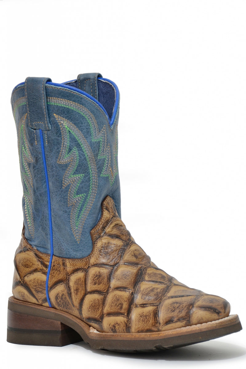 Roper Kids Big Fish Square Toe GEO Outsole Boots