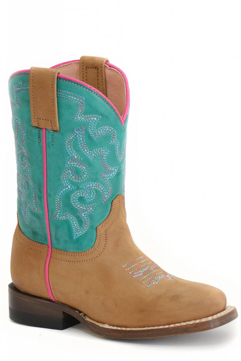 Roper Kids Twisty Leather Outsole Boots