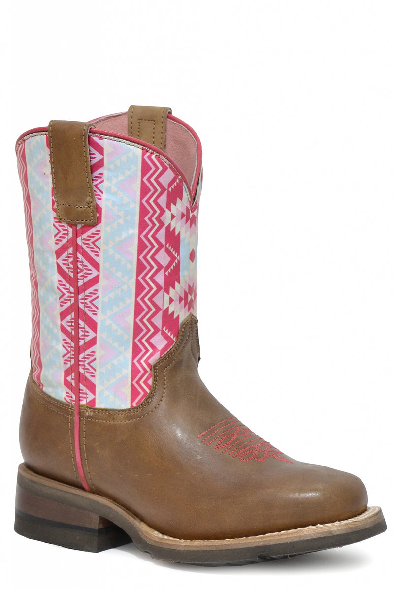 Roper Kids Native Design GEO Outsole Western Boots
