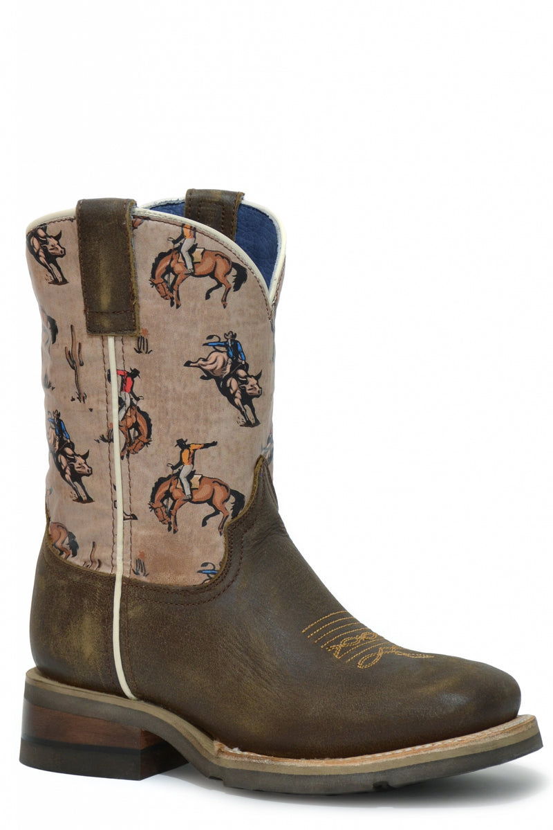 Roper Kids Roughstock 10" Shaft GEO Outsole Boots
