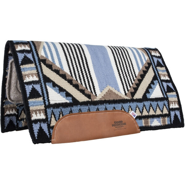 Mustang Highly Decorated Tan Wool Felt Bottom Pad