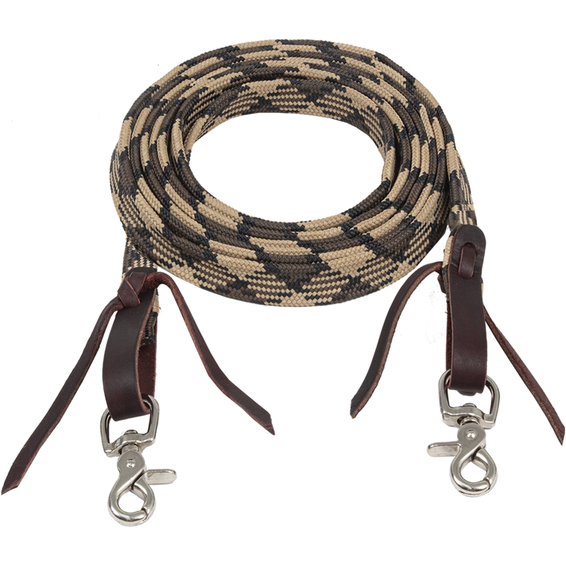Mustang Aztec Braided Flat Waxed Roping Rein