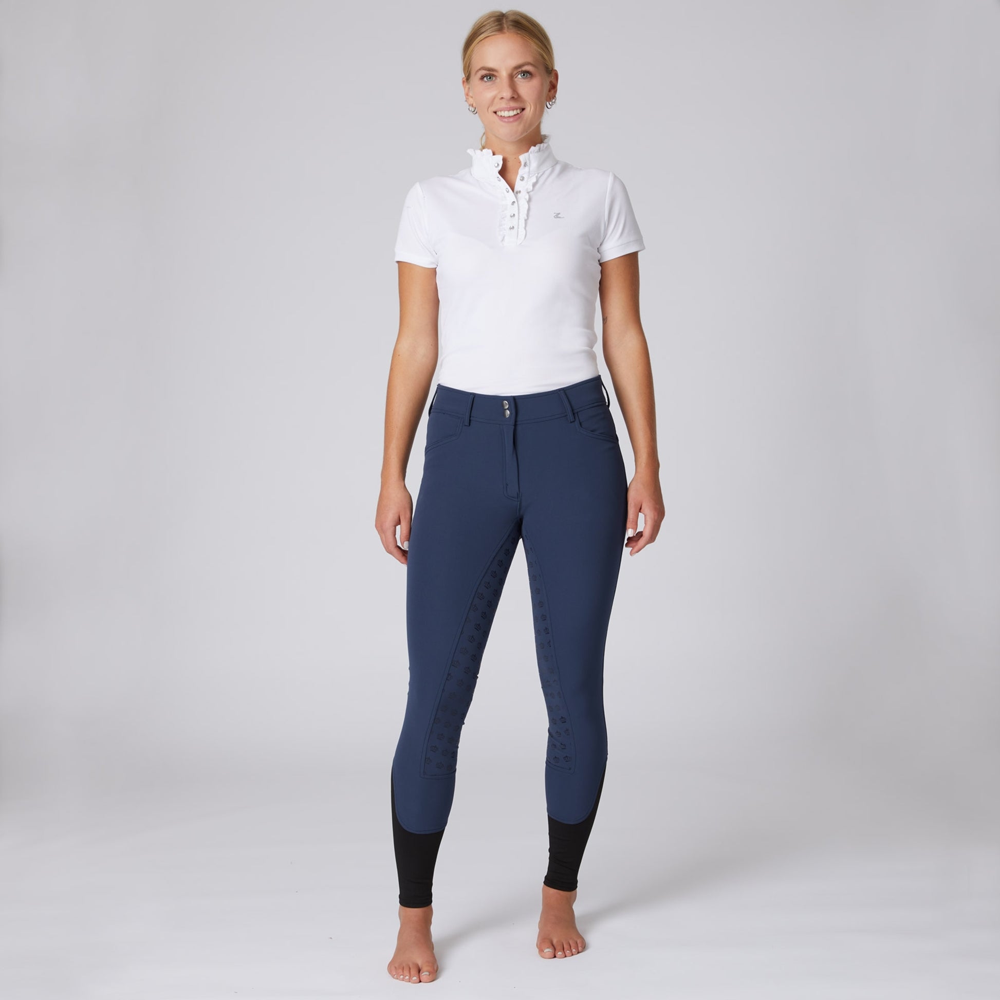 Horze Ladies Queenie Silicone Full Seat Riding Breeches with Crystals