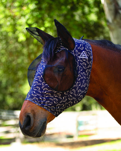 Prof Choice Comfort Fit Lycra Fly Mask - Prints
