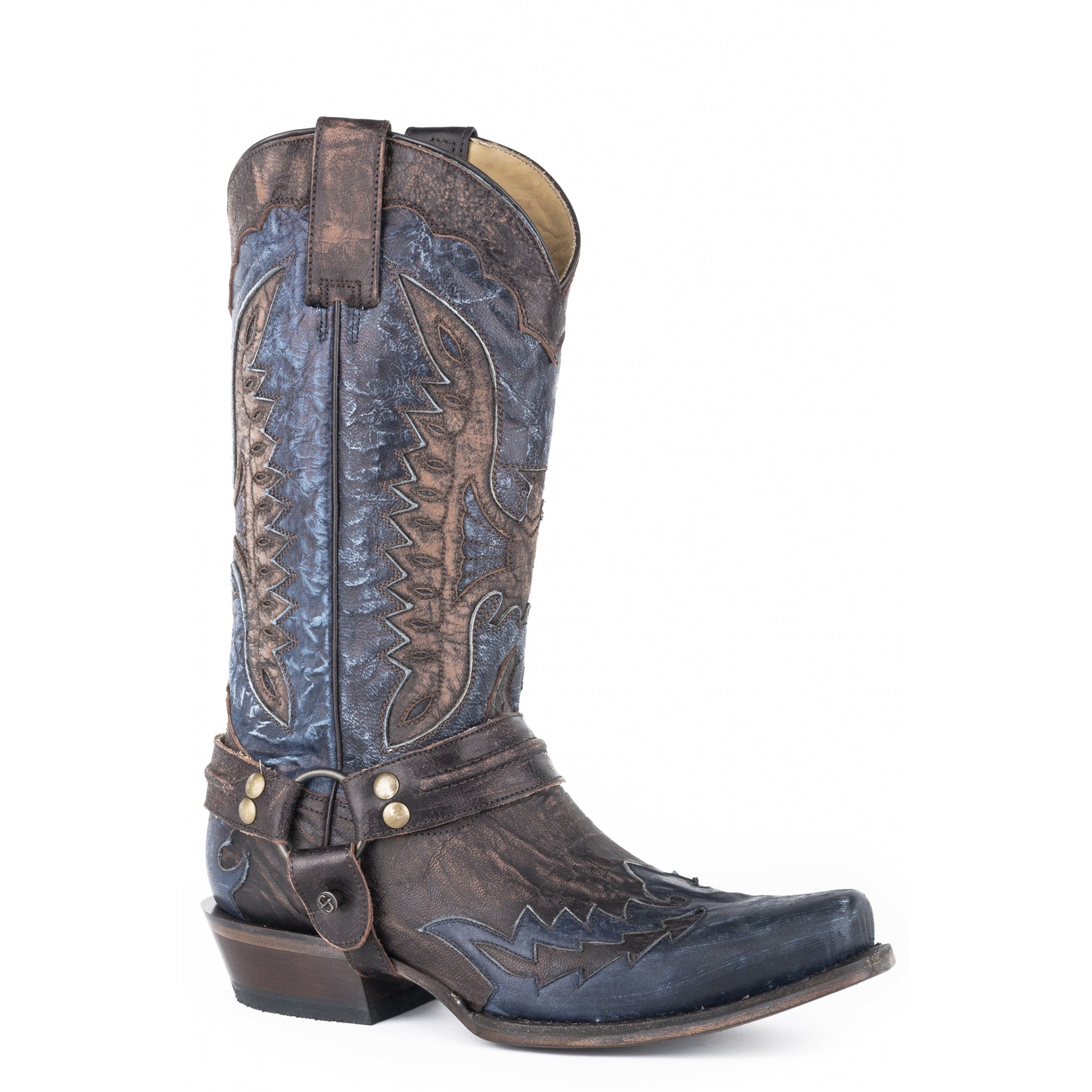 Stetson Mens Outlaw Eagle Harness Boots
