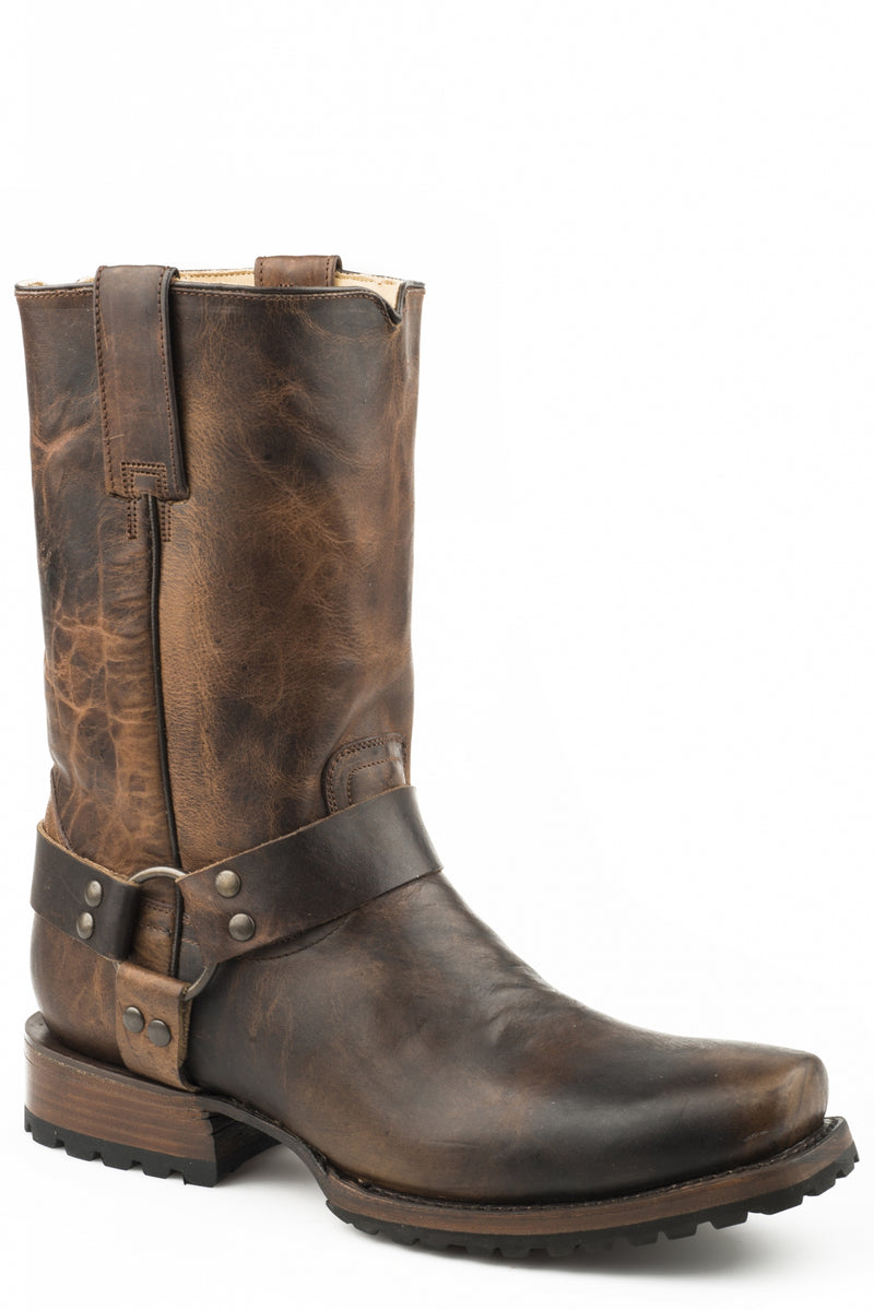 Stetson Mens Heritage Harness Lug Sole Boots