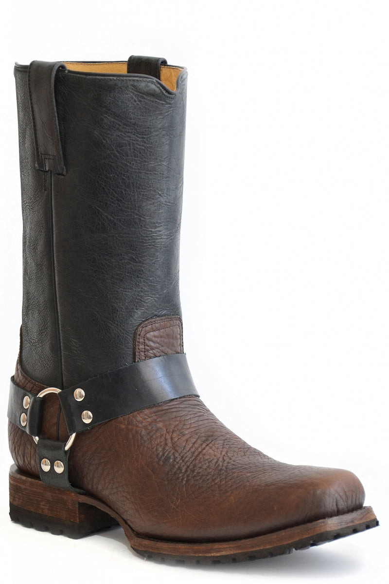 Stetson Mens Heritage Harness Lug Sole Boots