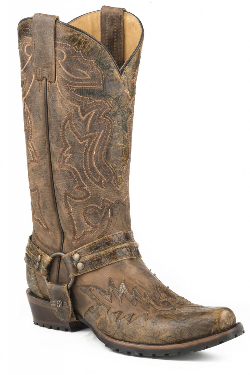 Stetson Mens Outlaw Bad Guy Biker Cowboy Heel Boots
